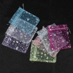 50Pcs 10x12cm Gypsophila Jewelry Bag Drawstring Gift Bag for Jewelry Packing Display Bags Organza Storage Pouch