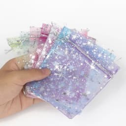 50Pcs 10x12cm Gypsophila Jewelry Bag Drawstring Gift Bag for Jewelry Packing Display Bags Organza Storage Pouch