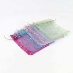 50Pcs 10x12cm Gypsophila Jewelry Bag Drawstring Gift Bag for Jewelry Packing Display Bags Organza Storage Pouch
