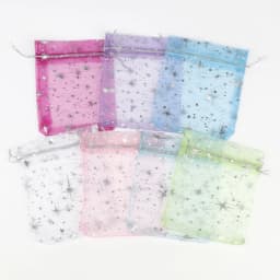 50Pcs 10x12cm Gypsophila Jewelry Bag Drawstring Gift Bag for Jewelry Packing Display Bags Organza Storage Pouch