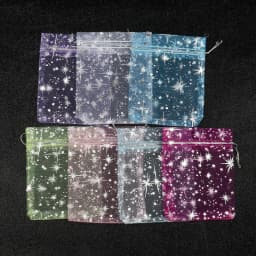 50Pcs 10x12cm Gypsophila Jewelry Bag Drawstring Gift Bag for Jewelry Packing Display Bags Organza Storage Pouch