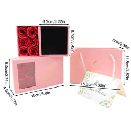 Jewelry Box Immortal Flower Jewelry Box Roses Window Valentine's Day Mother's Day Gift Box Ring Earrings Pendant Necklace Box