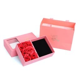 Jewelry Box Immortal Flower Jewelry Box Roses Window Valentine's Day Mother's Day Gift Box Ring Earrings Pendant Necklace Box
