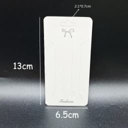 50Pcs White Bow Cards Barrettes Hairpin Display Cards for DIY Girls Hair Jewelry Packaging Paper Card Retail Holder Tags