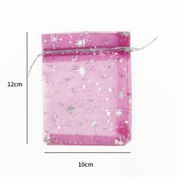 50Pcs/lot Gypsophila Jewelry Bags Organza Bag Jewelry Tulle Drawstring Bag For Packaging Display & Jewelry Pouches Wedding Gift