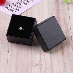 5Pcs 5x5x3cm Jewelry Gift Box Ring Earring Organizer Display Stud Packaging Travel Accessories Black Sponge Case Wedding Favors