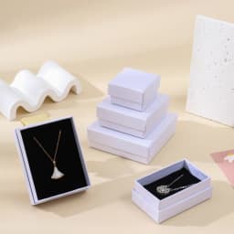 5Pcs 5x5x3cm Jewelry Gift Box Ring Earring Organizer Display Stud Packaging Travel Accessories Black Sponge Case Wedding Favors