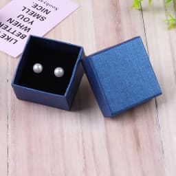 5Pcs 5x5x3cm Jewelry Gift Box Ring Earring Organizer Display Stud Packaging Travel Accessories Black Sponge Case Wedding Favors