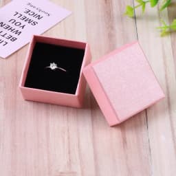 5Pcs 5x5x3cm Jewelry Gift Box Ring Earring Organizer Display Stud Packaging Travel Accessories Black Sponge Case Wedding Favors