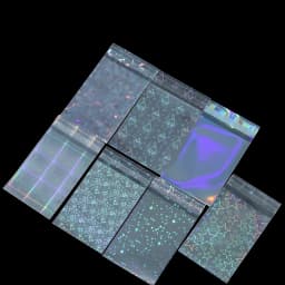 50pcs Holographic Shiny Transparent Plastic Bag Self Sealing Colorful Jewelry Bag for Necklace Bracelet Gift Packag Storage Bags