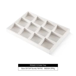 Yinbeini Velvet Ring Earring Bracelet Necklace Display Tray Table Top Stackable Drawer Storage Jewelry Organizer Tray P038