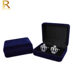 Wholesale Black Velvet Cufflinks Gift Box Men Shirt Cufflinks Gemelos Carrying Case Cuff Link Tie Clip Boxes