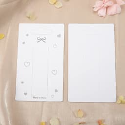 50pcs/lot 12x7cm White Bowknot Display Cards Kraft Paper Card for DIY Jewelry Hair Clips Hairpins Packaging Tags Retail Label