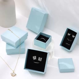 10Pcs Elegant Jewelry Paper Box Kraft Gift Bag Packaging Earrings Rings Necklace Pendant Bracelet Brooch Watch Crystal Organizer