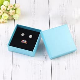 10Pcs Elegant Jewelry Paper Box Kraft Gift Bag Packaging Earrings Rings Necklace Pendant Bracelet Brooch Watch Crystal Organizer