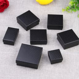 10Pcs Elegant Jewelry Paper Box Kraft Gift Bag Packaging Earrings Rings Necklace Pendant Bracelet Brooch Watch Crystal Organizer