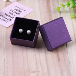 5Pcs 5x5x3cm Ring Box Wedding Favors Girl Gift Jewelry Studs Jewellery Display Storage Paper Cardboard Case Bags Pouch Organizer