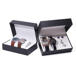 Fashion Double Pillow Watch Box Jewelry Storage Box PU Leather Couple Necklace Brecalet Earring Storage Case Gift Box Wholesale