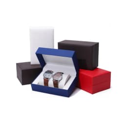 Fashion Double Pillow Watch Box Jewelry Storage Box PU Leather Couple Necklace Brecalet Earring Storage Case Gift Box Wholesale