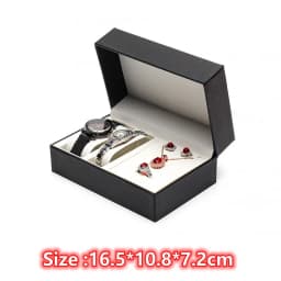 Fashion Double Pillow Watch Box Jewelry Storage Box PU Leather Couple Necklace Brecalet Earring Storage Case Gift Box Wholesale
