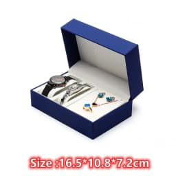 Fashion Double Pillow Watch Box Jewelry Storage Box PU Leather Couple Necklace Brecalet Earring Storage Case Gift Box Wholesale