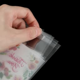 100pcs/lot Plastic Bags Thank you Cookie&Candy Bag Colorful Flower Print OPP Bags for DIY Jewelry Display Storage Gifts Bags