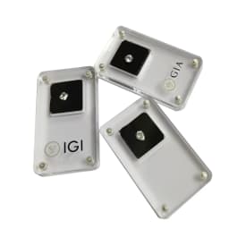Acrylic Loose Diamond Jewelry Storage Box Standard Gemstone Organizer IGI Gia Gift Packaging Box Gems Zircon CVD Display Case