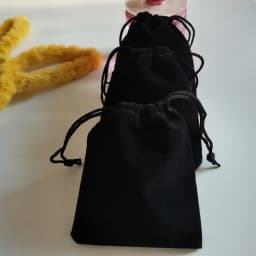 wholesale Black Drawstring Velvet bag Jewelry Pouches Gift Display Packing Flannel Bag Drawstring Pocket 5x7/7x9/9x12/10x15cm