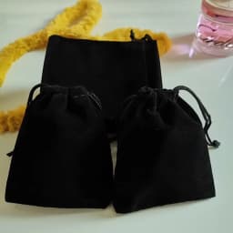 wholesale Black Drawstring Velvet bag Jewelry Pouches Gift Display Packing Flannel Bag Drawstring Pocket 5x7/7x9/9x12/10x15cm