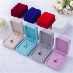 7x10cm Fashion Flocking Jewelry Box Necklace Organizers Storage Pendant Box Necklace Jewelry Packaging Box