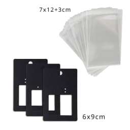 50Pcs 6x9cm Hangable Earrings Jewelry Display Kraft Paper Label Packaging Card With Or Without Bags Customized Service Wholesale