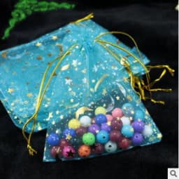 50pcs Gauze Bag Star-Moon Black Bags 9*12cm Special Design Organza Package Bronzed Wedding Gift Candy Jewelry Package
