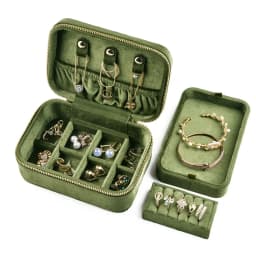 TAIMY Personalized Velvet Jewelry Box Double Layer Design High Capacity Travel Ring Necklace Earrings Jewellery Organizer
