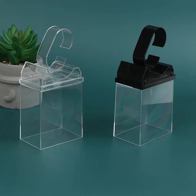 Watch Packaging Box Plastic Transparent Watch Stand Rack General Showcase Shelf Portable Wrist Watch Storage Box Jewelry Display