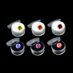12Pcs/lot Round Bare Diamond Box Diamond Gemstone Bead Storage Box Jewelry Sample Clear Display Container Gem Packaging Case