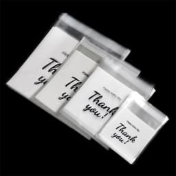 100pcsTransparent Plastic Bag Thank You Self-adhesive Bags for Homemade Party Gifts Beads Earrings Bag DIY Jewelry Packaging Bag