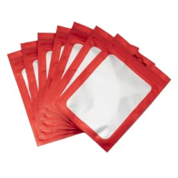 50pcs Colorful Plastic Hang Bags Pouch Self Sealing Reusable Small Little Ziplock Display Ring Necklace Gift Jewelry Packaging