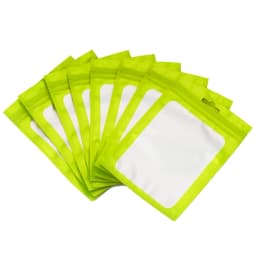 50pcs Colorful Plastic Hang Bags Pouch Self Sealing Reusable Small Little Ziplock Display Ring Necklace Gift Jewelry Packaging