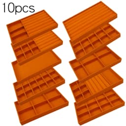 1PC, Flocking Jewelry Box Jewelry Tray, Color: Orange