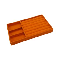 1PC, Flocking Jewelry Box Jewelry Tray, Color: Orange