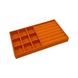 1PC, Flocking Jewelry Box Jewelry Tray, Color: Orange