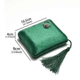 TAIMY Velvet Tassel Ring Necklace Bracelet Suede Custom Logo Travel Jewelry Box Wedding Gifts for Guests Women Storage Case