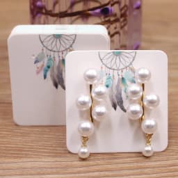50pc/lot 5x4cm Hot Sale New Cute Girl Flower Series Stud Drop Earring Package Card Pattern Thank You /Yellow Tree Earring Tag