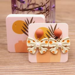 50pc/lot 5x4cm Hot Sale New Cute Girl Flower Series Stud Drop Earring Package Card Pattern Thank You /Yellow Tree Earring Tag