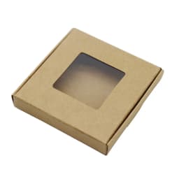 50Sets Kraft Paper Handmade Jewelry Set Packing Displays Boxes Brown Necklace And Earring Gift Boxes 6x6x1cm 6x6x1.5cm