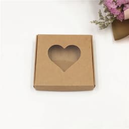 50Sets Kraft Paper Handmade Jewelry Set Packing Displays Boxes Brown Necklace And Earring Gift Boxes 6x6x1cm 6x6x1.5cm