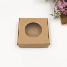 50Sets Kraft Paper Handmade Jewelry Set Packing Displays Boxes Brown Necklace And Earring Gift Boxes 6x6x1cm 6x6x1.5cm