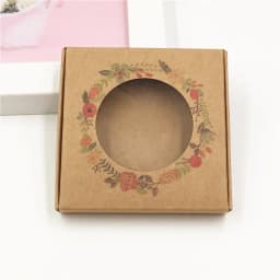 50Sets Kraft Paper Handmade Jewelry Set Packing Displays Boxes Brown Necklace And Earring Gift Boxes 6x6x1cm 6x6x1.5cm
