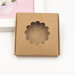 50Sets Kraft Paper Handmade Jewelry Set Packing Displays Boxes Brown Necklace And Earring Gift Boxes 6x6x1cm 6x6x1.5cm