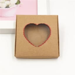 50Sets Kraft Paper Handmade Jewelry Set Packing Displays Boxes Brown Necklace And Earring Gift Boxes 6x6x1cm 6x6x1.5cm